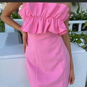 PINK BARBIE RUFFLE DRESS